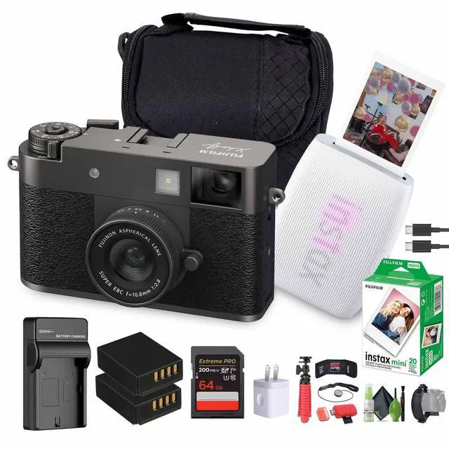 Main image of FUJIFILM X Digital Camera (Charcoal Silver), MINI LINK 3 Printer(Clay White)