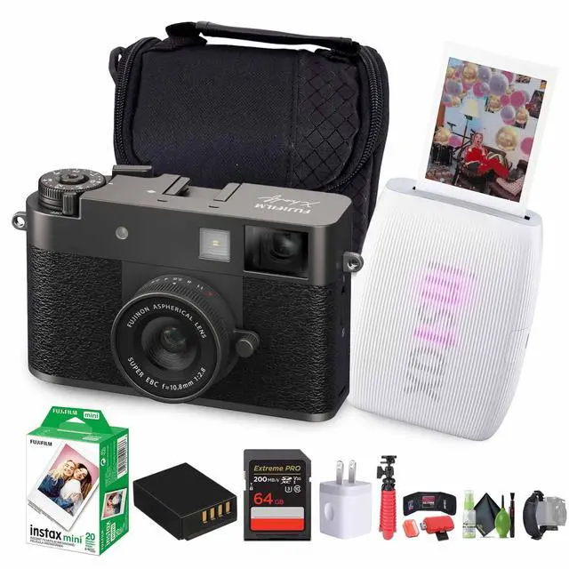 Main image of FUJIFILM X Digital Camera (Charcoal Silver), MINI LINK 3 Printer(Clay White)