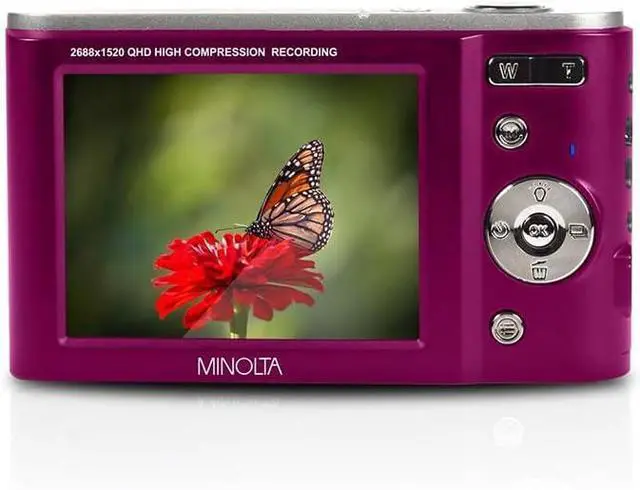 Alt view image 15 of 15 - Minolta MND20-M MINOLTA MND30 44 MP / 2.7K Ultra HD Digital Camera (Magenta)