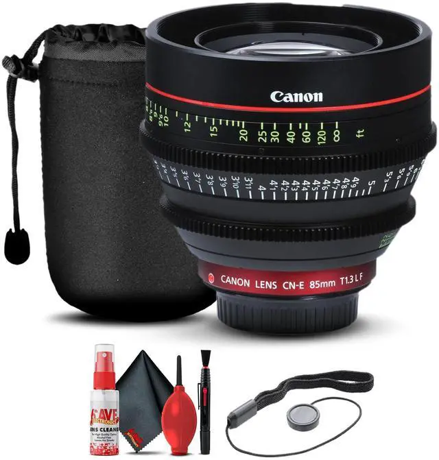 Alt view image 2 of 2 - Canon CN-E 85mm T1.3 L F Cine Lens (6571B001) + Lens Pouch + Cap Keeper Base Bundle