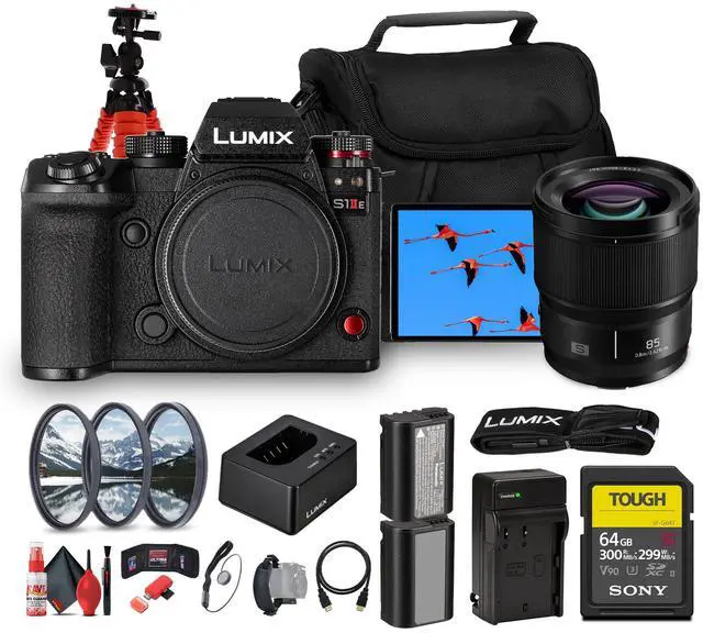 Main image of Panasonic LUMIX S1 IIE Mirrorless Camera | 24.2MP Full-Frame BSI Sensor Bundle