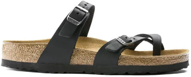Alt view image 4 of 4 - Birkenstock Women's Mayari Oiled Leather Sandal, Black, 6 W / 4 M US