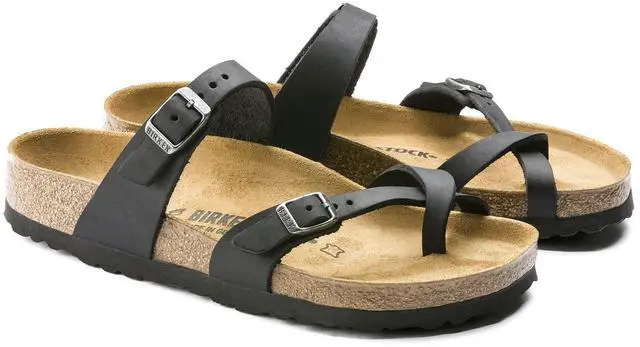 Alt view image 3 of 4 - Birkenstock Women's Mayari Oiled Leather Sandal, Black, 6 W / 4 M US