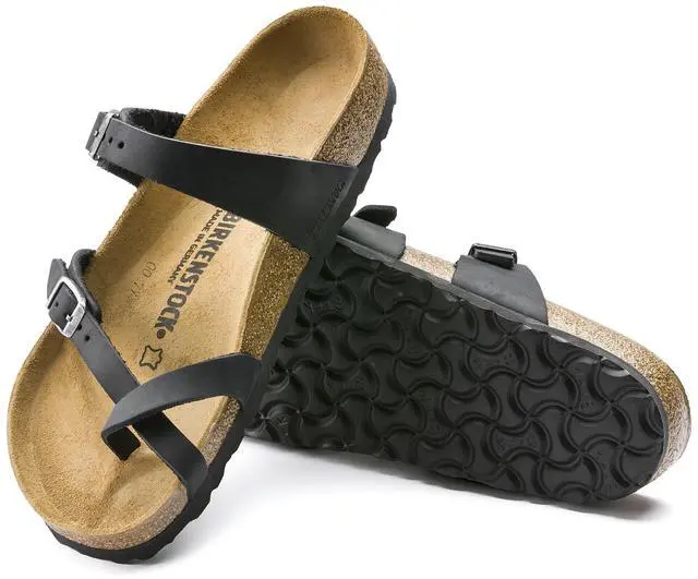 Alt view image 2 of 4 - Birkenstock Women's Mayari Oiled Leather Sandal, Black, 6 W / 4 M US