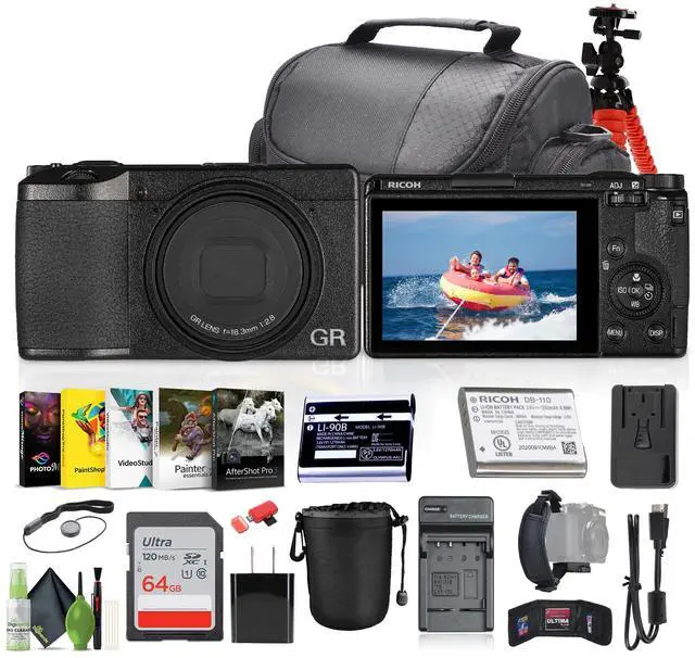 Main image of Ricoh GR III Compact Portable Digital Camera + 64GB Memory Card + More