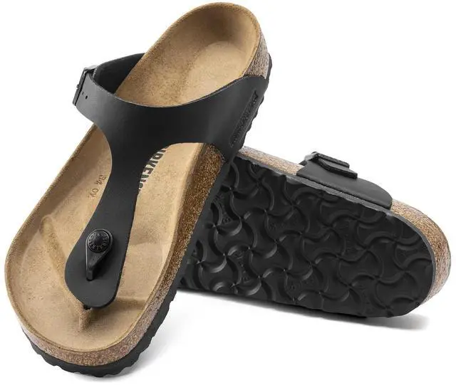 Alt view image 5 of 5 - BIRKENSTOCK Gizeh Birko-Flor Black Birko-Flor 39 (US Women's 8-8.5) Regular