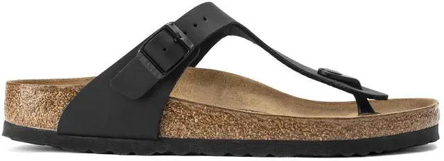 Alt view image 4 of 5 - BIRKENSTOCK Gizeh Birko-Flor Black Birko-Flor 39 (US Women's 8-8.5) Regular