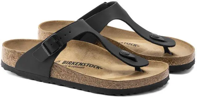 Alt view image 3 of 5 - BIRKENSTOCK Gizeh Birko-Flor Black Birko-Flor 39 (US Women's 8-8.5) Regular