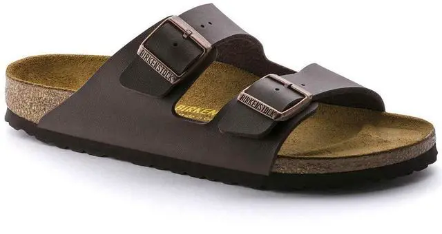 Main image of Birkenstock Unisex Arizona Sandal,Waxy Leather Tobacco Brown,39 M EU