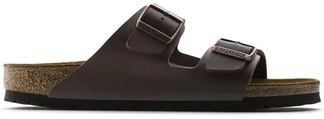 Alt view image 2 of 3 - Birkenstock Unisex Arizona Sandal,Waxy Leather Tobacco Brown,39 M EU
