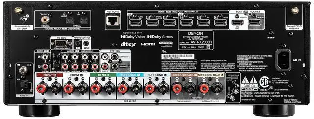 Alt view image 3 of 4 - Denon AVR-X2800H 7.2-Channel Network A/V Receiver Bundle