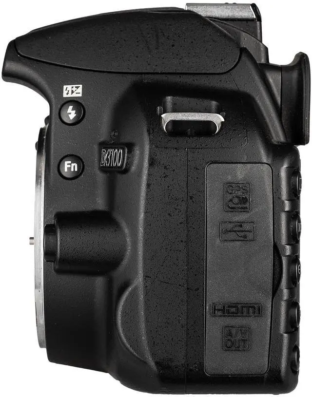 Alt view image 3 of 4 - Nikon D3100 14.2MP DX-Format DSLR Digital Camera (Body) - (Black) - (Renewed)