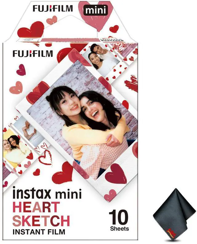 Main image of FUJIFILM INSTAX MINI Heart Sketch Instant Film (10 Exposures) Bundle