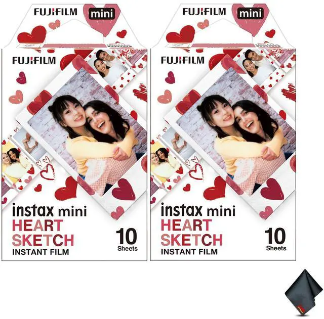 Main image of FUJIFILM INSTAX MINI Heart Sketch Instant Film (20 Exposures) Bundle