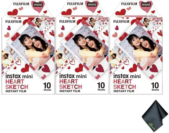 Main image of FUJIFILM INSTAX MINI Heart Sketch Instant Film (30 Exposures) Bundle