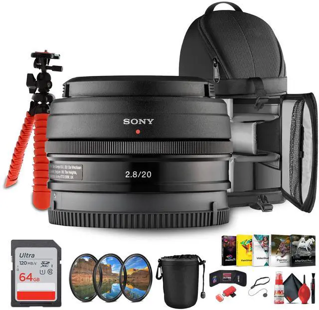 Main image of Sony E 20mm f/2.8 Pancake Prime Lens  Ultra-Compact Wide-angle, Lightweight + More