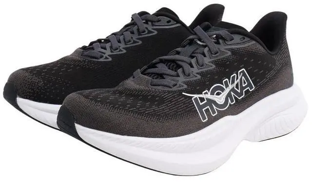 Main image of Hoka Women's Mach 6 Sneaker, Black/White, 6.5