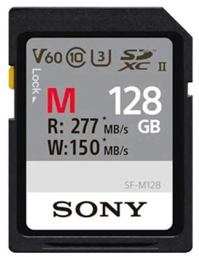 Alt view image 13 of 16 - Sony M Series SDXC UHS-II Card 128GB, V60, CL10, U3, Max R277MB/S, W150MB/S (SF-M128/T2)