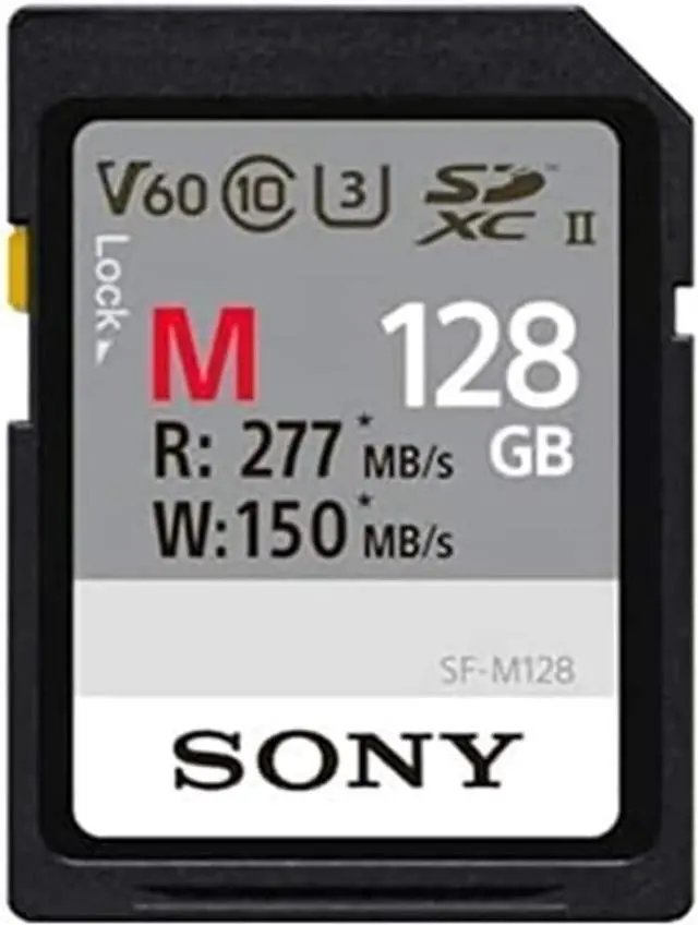 Alt view image 14 of 16 - Sony M Series SDXC UHS-II Card 128GB, V60, CL10, U3, Max R277MB/S, W150MB/S (SF-M128/T2)