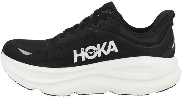 Alt view image 2 of 6 - Hoka Bondi 9 Mens Running Shoe - Black/White