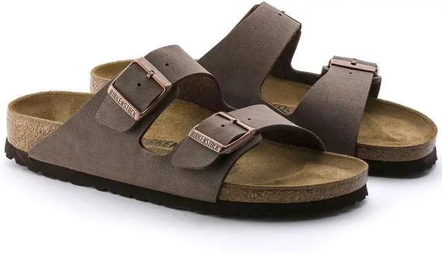 Alt view image 3 of 4 - Birkenstock Unisex Arizona Sandal,Mocha Birkibuc,44 M EU