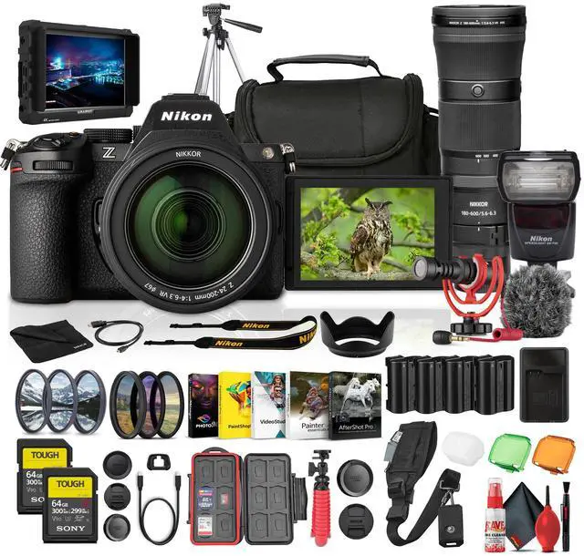 Main image of Nikon Z5 II Mirrorless Camera w/ 24-200mm Lens + Nikkor Z 180-600mm Lens + More