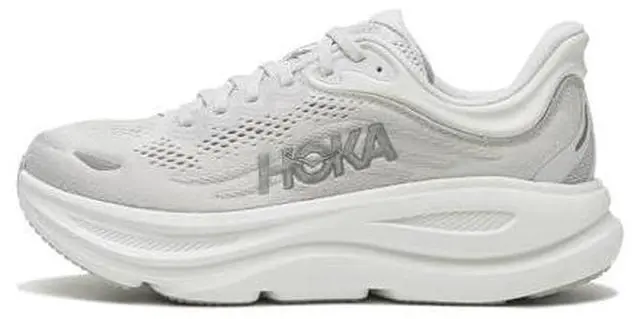 Main image of Hoka Women's Bondi 9 Sneaker, Stardust/Silver, 7.5