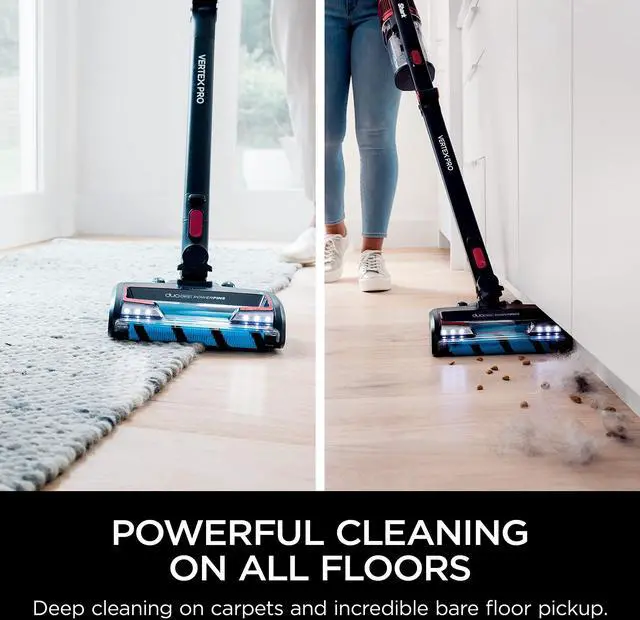 Alt view image 3 of 4 - Shark Cordless Vertex Pro Lightweight Cordless Stick Vacuum with DuoClean PowerFins, HEPA Fitler, Anti-Allergen Complete Seal, LED Headlights, For Carpets & Hardfloors, Red, IZ662H