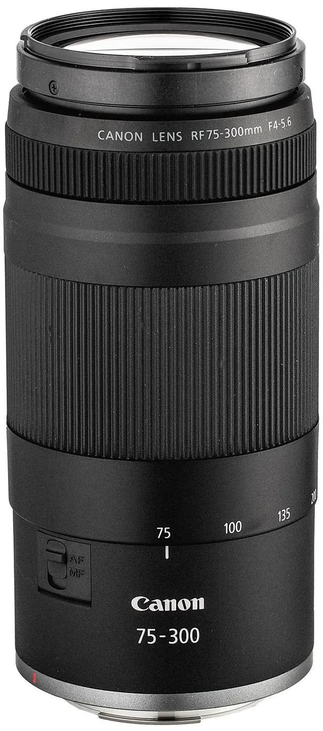 Alt view image 3 of 4 - Canon RF 75-300mm F4-5.6 Lens + 58mm 3 PC Filter Kit + Large Lens Case + More (Bundle)