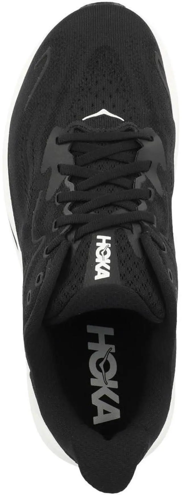 Alt view image 5 of 6 - Hoka One Mens Clifton 10 Road Running Shoes - Black/White