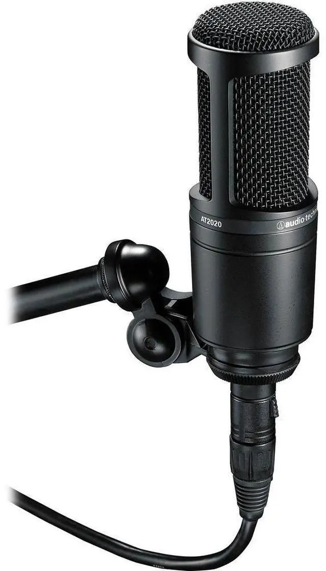 Alt view image 4 of 4 - Audio-Technica AT2020 Cardioid Condenser Microphone (Black), Diginerds Microfiber Cleaning Cloth, Goby Labs Microphone cleaner, 10 Ft XLR Cable, Bundle