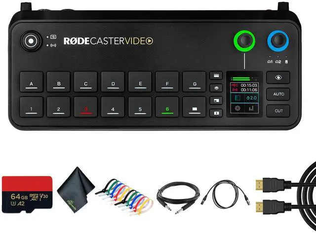 Main image of RODECaster Video All-in-One Production Console + 64GB Memory Card + More (Bundle)