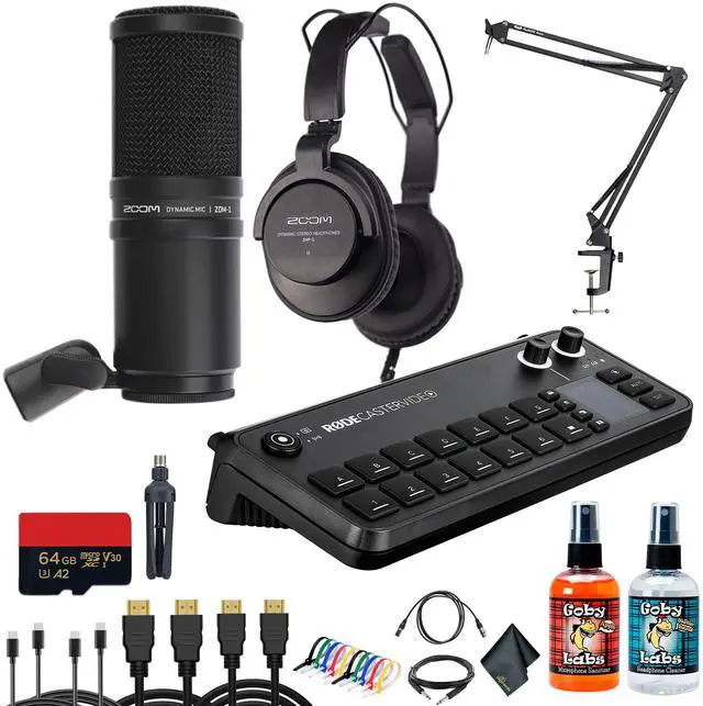 Main image of RODECaster Video All-in-One Production Console + Studio Headphones + Microphone + More