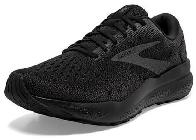 Main image of Brooks Womens Ghost 16 Neutral Running Shoe - Black/Black/Ebony - 6 Medium