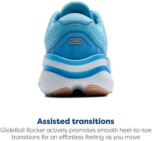 Alt view image 3 of 3 - Brooks Womens Ghost Max 2 Neutral Running & Walking Shoe - Baltic Sea/Bonnie Blue/Peach - 11.5 Medium