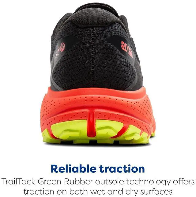 Alt view image 4 of 4 - Brooks Mens Divide 5 GTX Waterproof Trail Running Shoe - Black/Cherry/Lime - 8.5 Medium