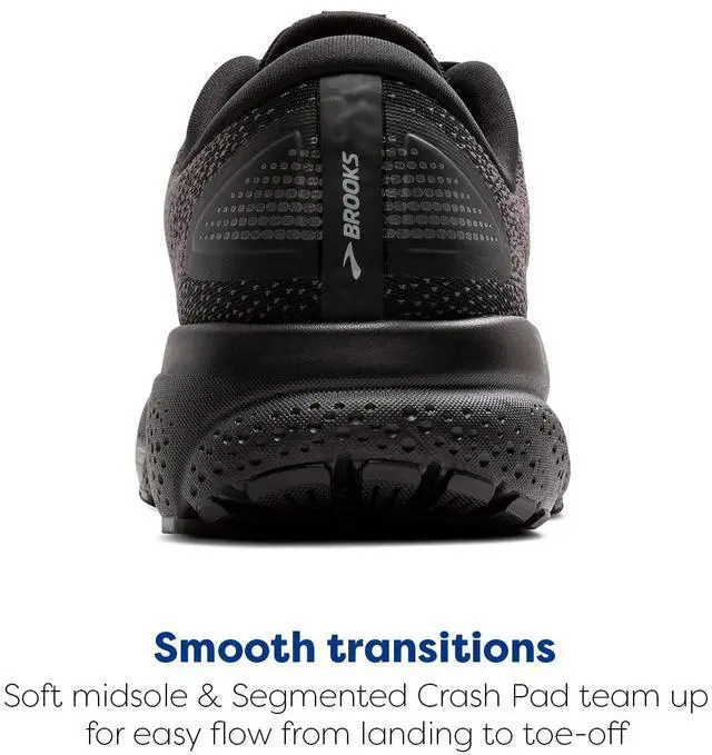 Alt view image 4 of 4 - Brooks Men's Ghost 16 GTX Waterproof Neutral Running Shoe - Black/Black/Ebony - 7 Medium