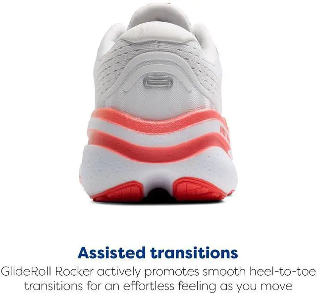 Alt view image 4 of 4 - Brooks Womens Ghost Max 2 Neutral Running & Walking Shoe - White/Hot Coral - 9 Medium