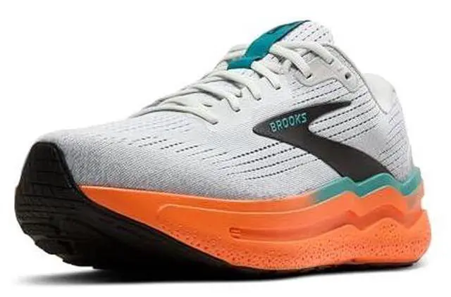 Main image of Brooks Mens Ghost Max 2 Neutral Running & Walking Shoe - Oyster Mushroom/Orange/Teal - 8.5 Medium