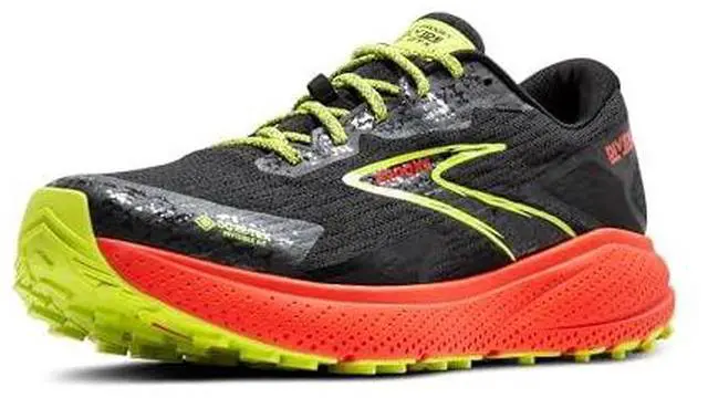 Main image of Brooks Mens Divide 5 GTX Waterproof Trail Running Shoe - Black/Cherry/Lime - 8.5 Medium