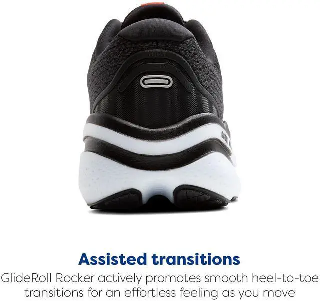 Alt view image 3 of 3 - Brooks Mens Ghost Max 2 Neutral Running & Walking Shoe - Black/White/Fiery Red - 11 Medium