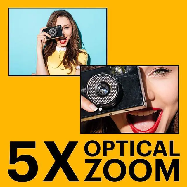Alt view image 3 of 4 - KODAK PIXPRO FZ55-RD 16MP Digital Camera 5X Optical Zoom 28mm Wide Angle 1080P Full HD Video 2.7" LCD Vlogging Camera (Red) Packaging May Vary