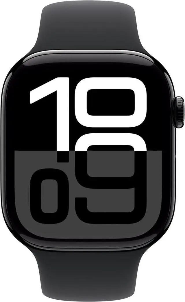 Alt view image 3 of 4 - Apple Watch Series 10 [GPS 46mm case] Smartwatch with Jet Black Aluminium Case with Black Sport Band - M/L. Fitness Tracker, ECG App, Always-On Retina Display, Water Resistant