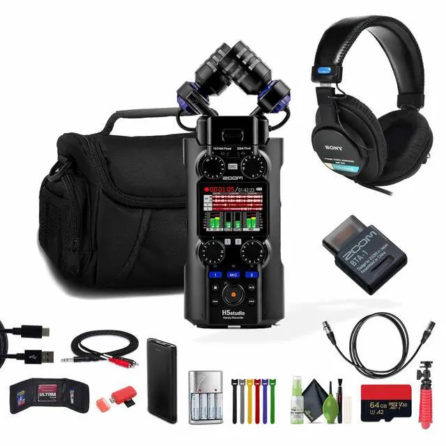 Main image of Zoom H5studio 4-Track Handy Recorder, Sony MDR-7506 Stereo Headphones, Bundle
