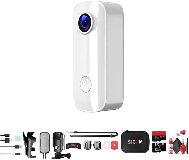 Main image of SJCAM C100 Plus Action Camera (White) Bundle