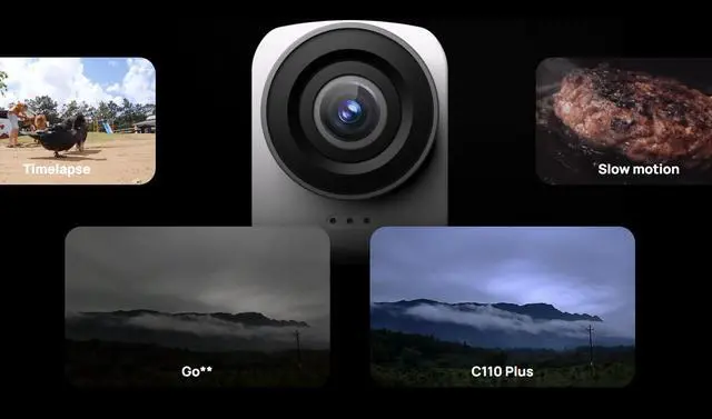 Alt view image 3 of 4 - SJCAM C110+ 4K30FPS Action Camera Ultra HD with EIS, 170 Degree Wide Angle 98FT Waterproof CameraHelmet Camera with Mount Kits, 32G SD Card