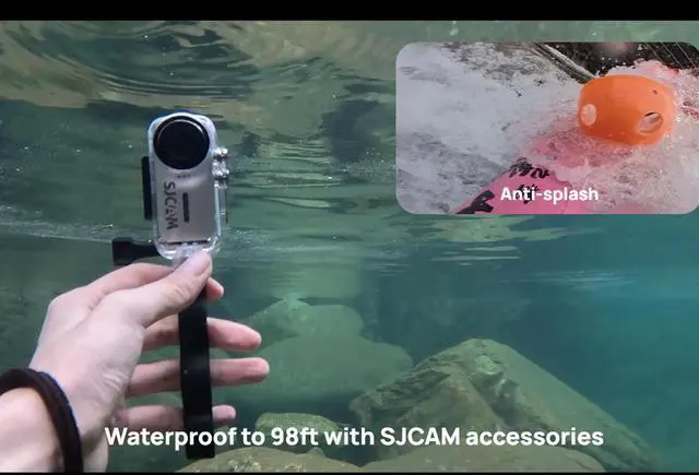 Alt view image 4 of 4 - SJCAM C110+ 4K30FPS Action Camera Ultra HD with EIS, 170 Degree Wide Angle 98FT Waterproof CameraHelmet Camera with Mount Kits, 32G SD Card