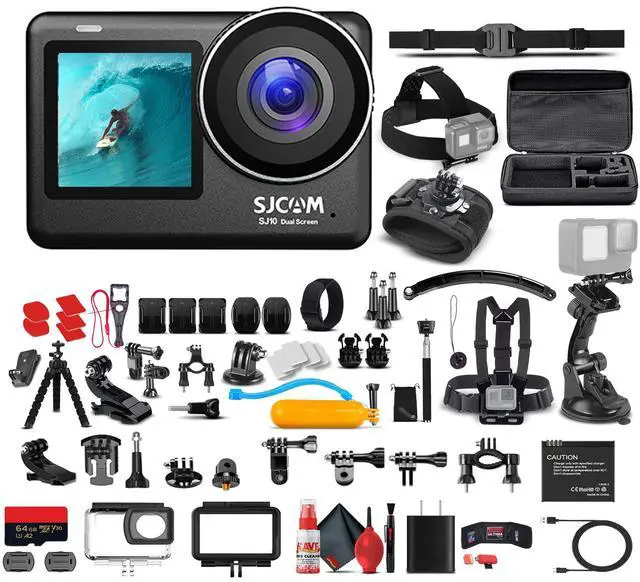 Main image of SJCAM SJ10 Pro Dual Screen Action Camera Bundle