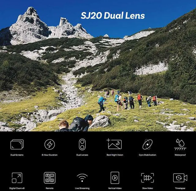 Alt view image 2 of 4 - SJCAM SJ20 Dual Lens Action Camera Bundle