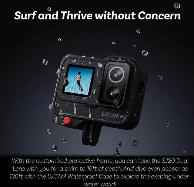 Alt view image 4 of 4 - SJCAM SJ20 Dual Lens Action Camera Bundle